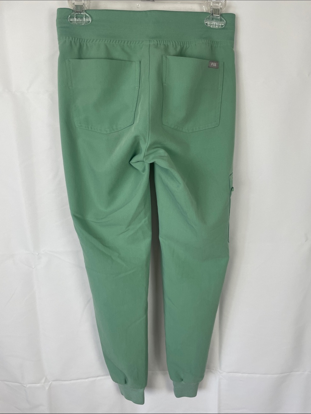 Figs Sage Green Scrub Set/Jogger Pants with Bright Orange Drawstring - Size XXS - Picture 9 of 14